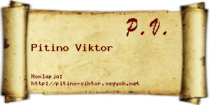 Pitino Viktor névjegykártya