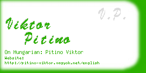 viktor pitino business card